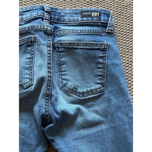 Kut from the Kloth Distressed Blue Skinny Jeans - Picture 5 of 11